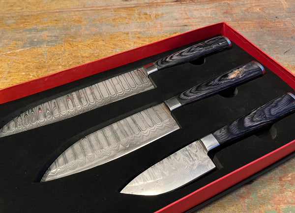 Damascus Knife Set